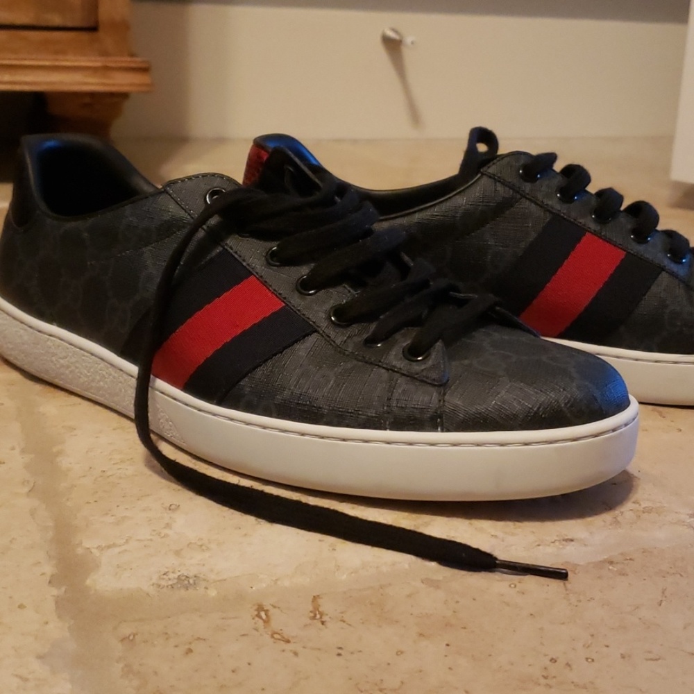 Gucci ace GG supreme black